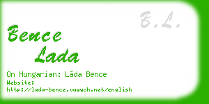 bence lada business card
